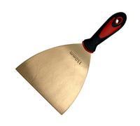 Drywall Knife Scraper Tool for Wood - Brass Putty Knife, 1.5Mm Thick Paint Scraper with Rubber Handle, Wallpaper Scraper - Essential Tool for Home Renovation and DIY Projects