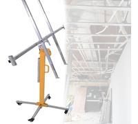 Drywall Lift Panel Hoist Jack 110 lbs Capacity, Foldable Drywall Jack with 4 Lockable Wheels for Ceiling and Wall Installation, Heavy Duty Drywall Panel Lifter, Wallboard Hoist