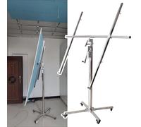 Drywall Lift Panel Hoist Jack with Rolling Casters, Portable Tool | Drywall Lift Tool - Portable Panel Hoist with Adjustable Arm for Easy Heavy Lifting & Installation in Ceilings and Walls