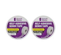 Drywall Master Scrim Tape 50mm x 50m, High Strength Self-Adhesive Fiberglass Mesh Tape For Reinforce Joint Repair, Filling Cracks, Patching Holes, Color White (Pack of 2)