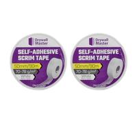 Drywall Master Scrim Tape 50mm x 90m, High Strength Self-Adhesive Fiberglass Mesh Tape For Reinforce Joint Repair, Filling Cracks, Patching Holes, Color White (Pack of 2)