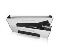 Drywall Mud Pan, Stainless Steel Mud Pan, Sheared Edges for Easy Knife Cleaning, Perfect Size for Larger Drywall Knife, Suitable For Mortar, Mixing Cement, Putty And Paint (14 Inch 2 Pack)