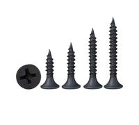 Drywall Plasterboard Screws, 50 PCS Black Carbon Steel Drywall Screws M3.5 Countersunk Self-Tapping Wood(25mm)