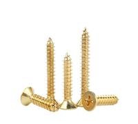 Drywall Plasterboard Screws, M2 M3 .5 M4 M5 Brass Phillips Countersunk Self-Tapping Wood Screws Furniture Fiberboard(M2x5 (50Pcs))