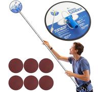 Drywall Pole Sander, Circular Sander with Adjustable Extension Pole, Manual Hand Drywall Sander for Walls and Ceilings, Includes 6 pcs Sanding Sheets