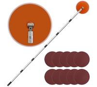 Drywall Pole Sander,Pole Sander for Home Improvement Renovations,Radial Sander with 240cm Adjustable Extension Pole for Walls and Ceilings,+ 10pcs Sanding Sheets (80,100, 120,180,240 Grit)