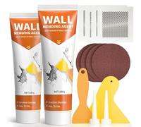 Drywall Repair Kit,Wall Patch Repair Kit,2 Pack Wall Patching Agent,Simple Filling of Wall Holes＆Efficient Crack Repair, Plaster Wall Repair,Apartment Friendly