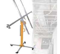 Drywall Rolling Lifter Panel, Sheetrock Lift Drywall Lift, Panel Hoist Jack Tool, Steel Material with Telescopic Arm & 4 Lockable Wheels 16.4ft