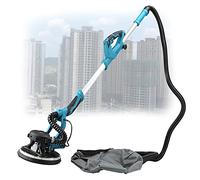 Drywall Sander, 1800W Electric Polishing Machine with Vacuum Attachment, Variable Speed 1000-2100rpm, LED Light, Includes 100 Sandpaper