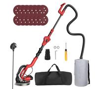 Drywall Sander 750W Wall Sander with 14 PCS Sanding Discs 6 Variable Speed 1000-1850RPM Electric Drywall Sander with LED Light Foldable Handle and Carrying Bag Sanding Paper Dia: 225mm 9 Inch