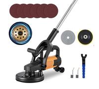 Drywall Sander and Concrete Floor Grinder, 6000RPM Polisher with 4 Heads, Dust Shroud, 6 Speed Control for Grinding Concrete, Cement, and Marble
