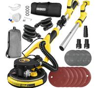 Drywall Sander, Electric Drywall Sander with Vacuum, Automatic Dust Removal, 7 Variable Speed, 900-1800RPM, 26’ Power Cord, Labor-Saving Handle and Patented Fixture for Ceiling Sanding, LED Light