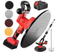 Drywall Sander, Electric with Extension Rod, 6 Variable Speeds 40-300 RPM, Includes 5 Sanding Discs, Ideal for Walls, Ceilings, Floors, Home and Construction