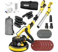 Drywall Sander, Powerful Electric Drywall Sander with Vacuum, 99% Dust Absorption Dust-Free Design, 7 Variable Speed 900-1800RPM, 26' Power Cord, LED Light, for Popcorn Ceiling etc