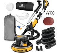 Drywall Sander, 6.5-amp Powerful Electric Drywall Sander with Vacuum, 95% Dust Absorption, 7 Variable Speed 900-1800RPM, Dustless Floor Sander with 26’ Power Cord for Popcorn Ceiling, Wood Floor etc