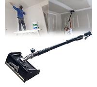 Drywall Scraper Flat Finishing Box 12inch Drywall Flat Box Rendering Machine with 106-165cm Adjustable Handle, Drywall Taping Flastering Smoothing Tool 8inch