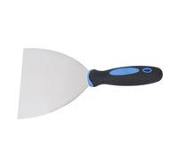 Drywall Scraper Set, Stainless Steel Plastic Handle Versatile Use Putty Spatula Convenient Grip 2 Pcs for Repair of Dents Cracks (6 Inch)