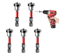 Drywall Screw Setter, 5Pcs Plasterboard Drill, Magnetic Positioning Screwdriver Bits Set, 1/4 Inch Hex Shank Drywall Screw Driver, 50mm