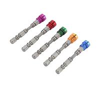 Drywall Screwdriver Bits, Akozon 5Pcs S2 Steel Magnetic Cross Head PH2 Screwdriver Bits Set Magnetic Drywall Bit Holder for Drywall Screws 1/4inch Shank(Mix Color)