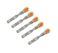Drywall Screwdriver Bits, Akozon 5Pcs S2 Steel Magnetic Cross Head PH2 Screwdriver Bits Set Magnetic Drywall Bit Holder for Drywall Screws 1/4inch Shank(Yellow)