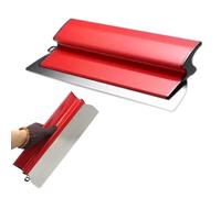 Drywall Skimming Bla-de Plastering 25cm Tool Skimming Bla-de Plastering Hawk Smoothing Spatula Plaster Skimming Bla-de Coat Spatula Bla-de with ZShaped Handle for Cement Concrete Wall Plastering(Red)
