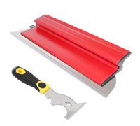 Drywall Skimming Blade, 40cm High Grade Smoothing Spatula with 9in1 Tool, Semi Flexible Speed Skim Wall Plastering Tools for Cement and Concrete Wall-Board Wall Plastering Tools（Red）