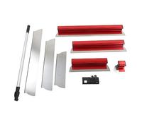 Drywall Skimming Blade Set Aluminum Stainless Steel with Extension Handle Plastic Storage Box Professional Skim Coat Tools for Gyprock Wall Board Plasterboard