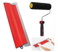 Drywall Skimming Blade Smoothing Spatula Plastering Wall Plastering Tools, High Grade Drywall Skimming Blade for Plastering (24inch/60cm with Paint Roller Cover)