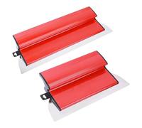 Drywall Skimming Trowel Set, 40 and 25cm Flexible Blades Z-Handle | Steel, for Plaster Filling on Cement/Concrete/Wall Board, Fast Plastering, Smoothing Spatulas(Red)