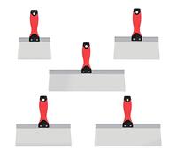 Drywall Taping Knife Stainless Steel Taping Knife, 5 PCS Taping Knives, 6"/8"/10"/12"/14" Premium Skimming Blades with Nonslip Rubberized Grip Handle,Perfect Drywall Tool,Finishing and Patching