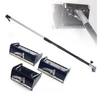 Drywall Tools Flat Box, Professional Aluminum Alloy Drywall Mud Box with Handle, Includes 8''/10''/12'' Putty Knives for Quick Clean 32cm/12in
