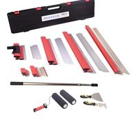 Drywall Tools Skimming Blade with 9 inch Compound Roller - 10", 14", 24"& 32" 40" Blades with 2 Pack 0.3 mm Blades,Taping Knife, Arc Scraper, Construction Tools