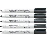 36x Staedtler Black Whiteboard Board Markers Pens Lumocolor Compact Drywipe 341