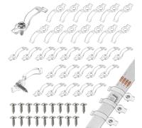 Dryxog 100x10mm and 100x12mm LED Strip Light Clips, Clip Light, Clip Lights, Stick On Cable Clips, Wire Wall Fixing Bracket, 200Pcs Screws Included Clear Mounting Kit for DIY Projects (Transparent)