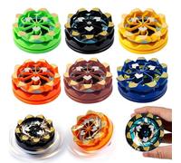 Dryxog 6Pcs Sparkling Spinning Tops Set, Creative Light-Up Gyro Toy with Vibrant Colors, High-Speed Battle Spinning Tops for Kids Boys Girls, Perfect Party Favors