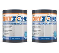 Dryzone Anti Condensation Paint (1 Litre, White, Matt Finish) Thermal Paint that helps prevent mould and fungal growth (Pack of 2)