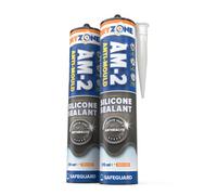 Dryzone Anti-Mould Silicone Sealant Anthracite Grey 310Ml X 2 Pack Waterproof, Low-Odour & Voc For Bathroom, Kitchen, Window, Sink