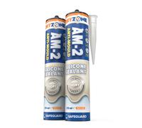 Dryzone Anti-Mould Silicone Sealant Ivory 310Ml X 2 Pack, Waterproof Premium Sanitary-Grade, Low Voc Sealant