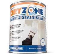 Dryzone Damp Proof & Damp Seal Paint White (1L) for Walls, Bathrooms, Ceilings & Interior Surfaces - Blocks Damp, Mould & Stains - Quick Drying Matt Undercoat Paint