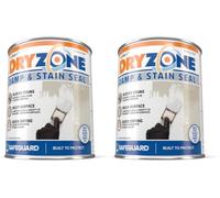 Dryzone Damp Proof & Damp Seal Paint White (500ml) for Walls, Bathrooms, Ceilings & Interior Surfaces - Blocks Damp, Mould & Stains - Quick Drying Matt Undercoat Paint (Pack of 2)