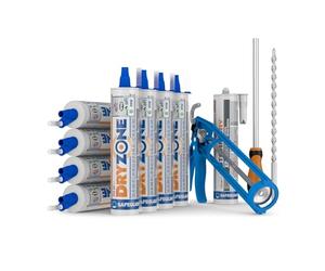 Dryzone Damp Proofing Cream 310ml - DPC Injection Kit (9" Wall) - (12 Linear metres) -BBA Approved Rising Damp Treatment