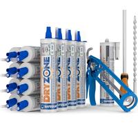 Dryzone Damp Proofing Cream 310ml - DPC Injection Kit (9" Wall) - (18 Linear metres) -BBA Approved Rising Damp Treatment