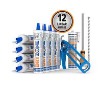 Dryzone Damp Proofing Cream Kit: 12M Coverage (9" Wall) - Bba Approved Rising Damp Treatment - Dpc Injection