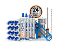 Dryzone Damp Proofing Cream Kit: 24M Coverage (9" Wall) - Bba Approved Rising Damp Treatment - Dpc Injection