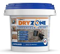 Dryzone Dryshield Cream 3L System - One Coat Salt Resistant Masonry Cream, Breathable Damp Primer for Brick, Stone & Mortar, Acts as Primer for Drygrip Adhesive (Interior)