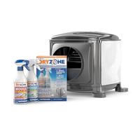 Dryzone Positive Input Ventilation & Mould Remover Bundle for Whole House | Loft Cube PIV Unit with Heater | Dual-Action Mould Remover and Sanitiser Spray (3 x 450ml)