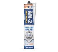 Dryzone Silicone Sealant White Anti Mould 310ml | Waterproof Premium Sanitary-Grade, Low VOC Sealant for Bathroom and Kitchen