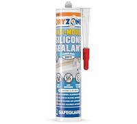 Dryzone Silicone Sealant White Anti-Mould - Waterproof Premium Sanitary-Grade, Low VOC Sealant for Bathroom and Kitchen
