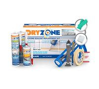 Dryzone Silicone Sealant White Replacement Kit Anti Mould - Sanitary Grade | All-in-one for Professional looking joints in Kitchen & Bathroom