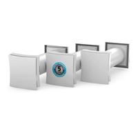 Dryzone Telescopic Passive Wall Intake Vent Grille Kit X 3 Pack (100 mm, White) Adjustable Airflow Condensation & Mould Control